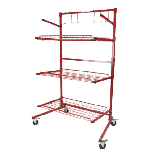 Innovative SSPC-B Parts Cart-B 3-Shelf Mobile Storage Rack