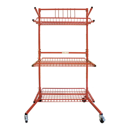 Innovative SSPC-B Parts Cart-B 3-Shelf Mobile Storage Rack