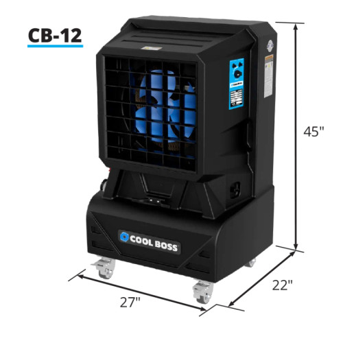 Cool Boss CB-12SL Portable Evaporative Air Cooler with Swing Louvers