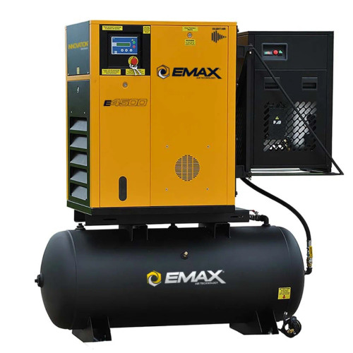 EMAX 20HP 3PH Rotary screw Package -VSD (tank and dryer included)