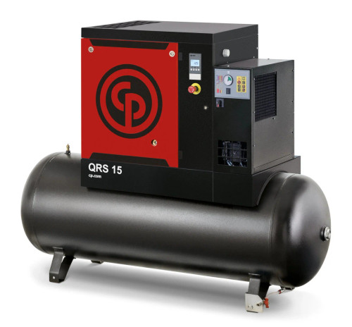 Chicago Pneumatic QRS 15 Tank Mounted With Dryer Screw Compressor