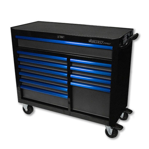 Boxo UAT450111L-BK-1 45" 11-Drawer Pro Series Bottom Roll Tool Cabinet (Gloss Black)