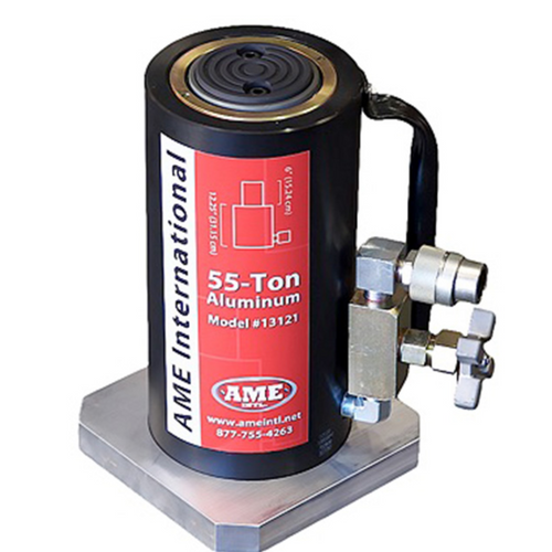 AME 13121 55 Ton Aluminum Jack 6" Stroke with New Saddle and Base Blackjack Pro Series