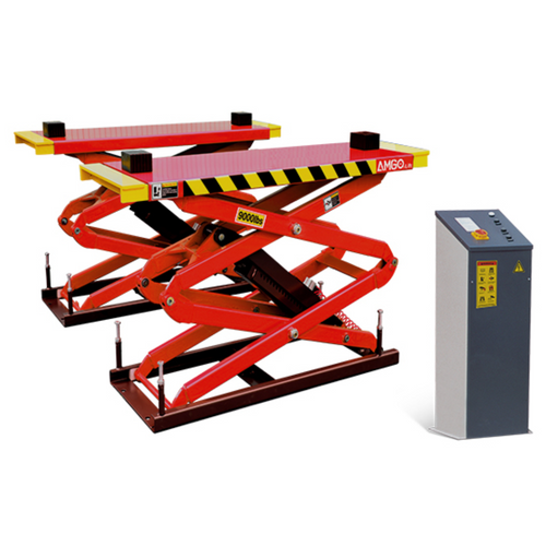 AMGO Hydraulics XL-9F 9000 Lbs Flush Mount Scissor Lift With Control Cabinet
