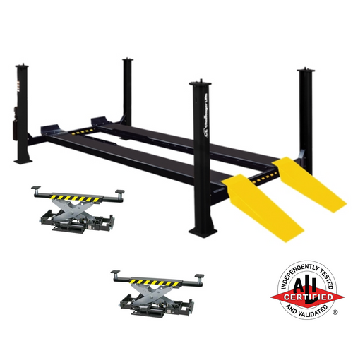 Challenger Lifts 4018XFX PKG 18K Cable Drive 4 Post General Service Lift Package